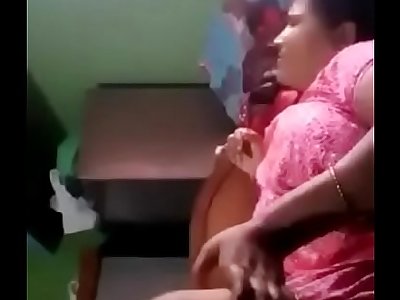 Indian housewife fucked by owner while husband went out