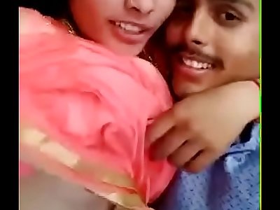 desi girl and his boyfriend inhale boob